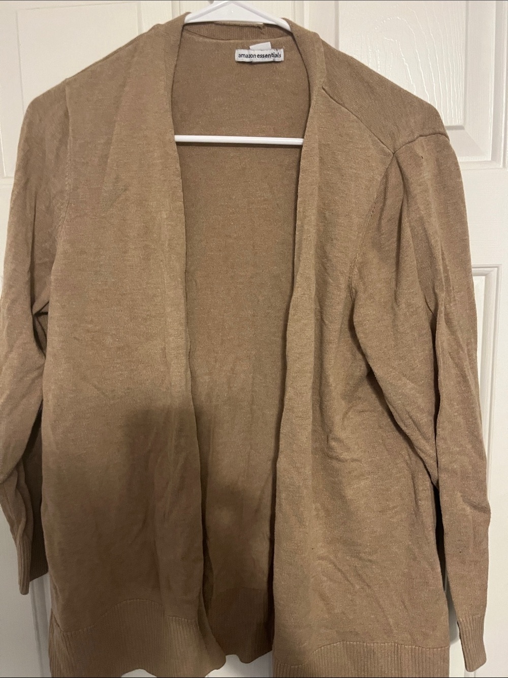 Amazon Essentials Women's Open-Front Cardigan in Camel Tan